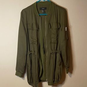 Forever 21 Long Olive Green Jacket